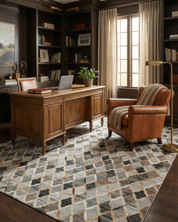 Detail image of 8' x 9' 10 Cowhide - Patchwork Rug