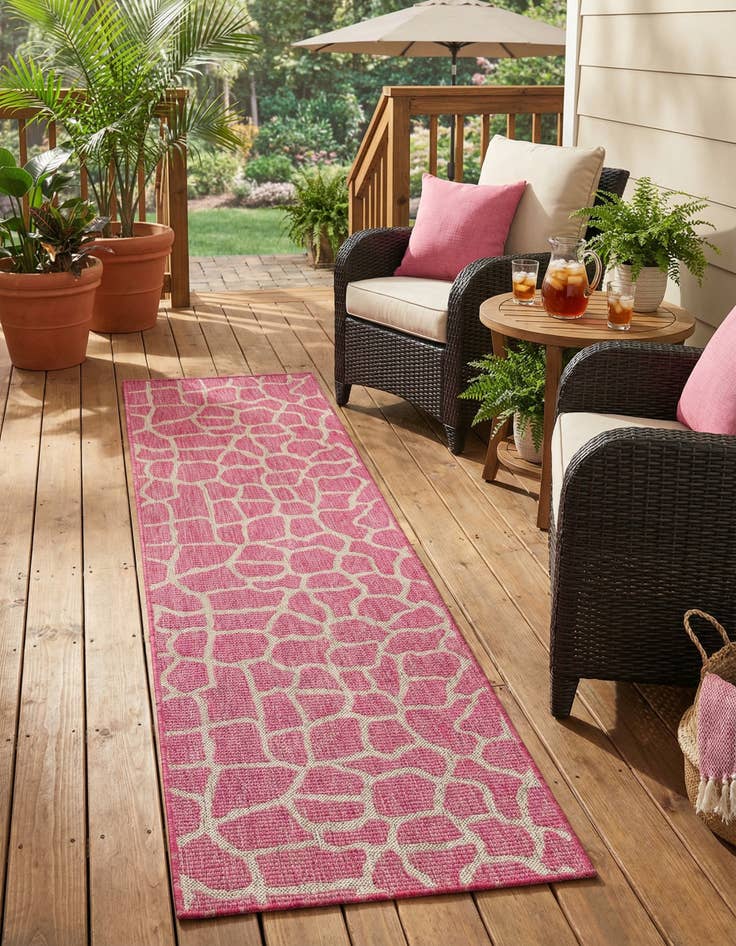 Detail image of 2' x 8' Easy-Clean Safari Indoor / Outdoor Runner Rug