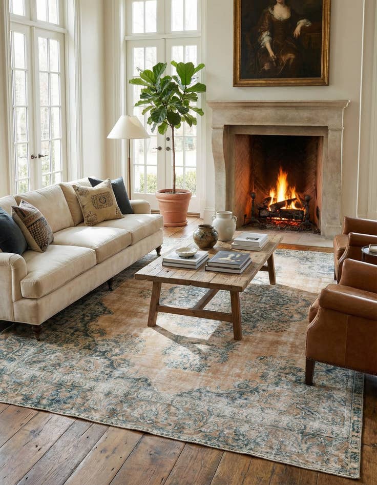 Detail image of 8' 4 x 11' 10  Hand Knotted Ultra Vintage Persian Wool Rug