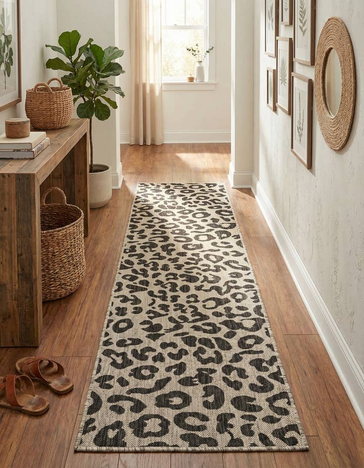 Detail image of 2' x 8' Easy-Clean Safari Indoor / Outdoor Runner Rug