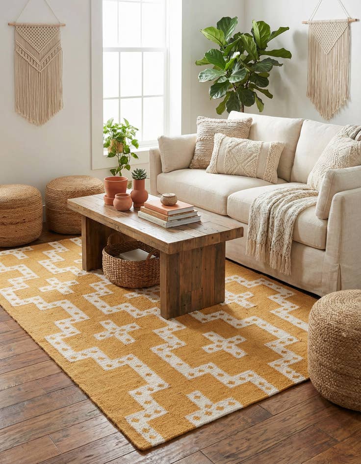 Detail image of  4' 2 x 6' 2  Hand Woven Arizona Wool Rug