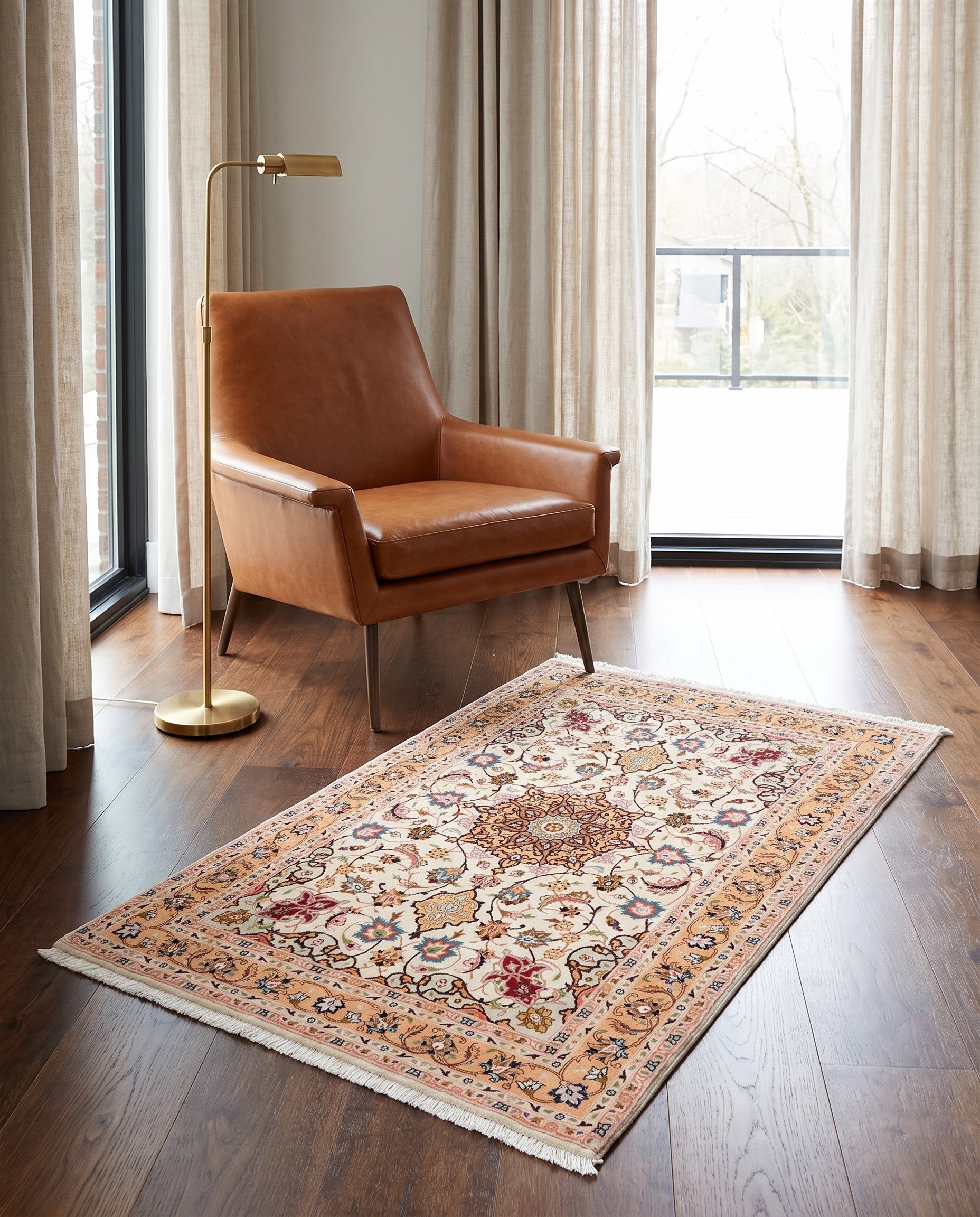 3' 5 x 5' Tabriz Rug