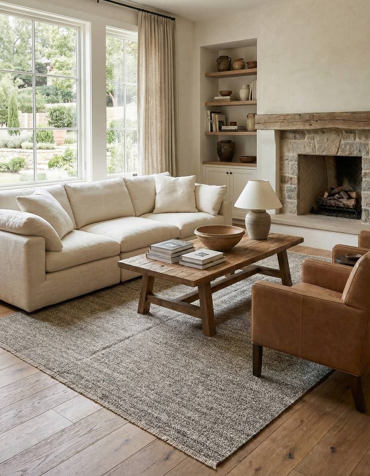 Detail image of  6' 10 x 9' 4  Hand Woven Darya Wool Rug