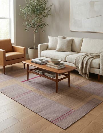 4' 1 x 6' Hand Woven Kilim Modern Wool Rug