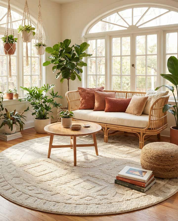 10' x 10' Boho Round Rug