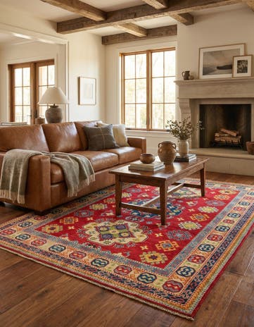 5' 2 x 7' Hand Knotted Kazak Rug