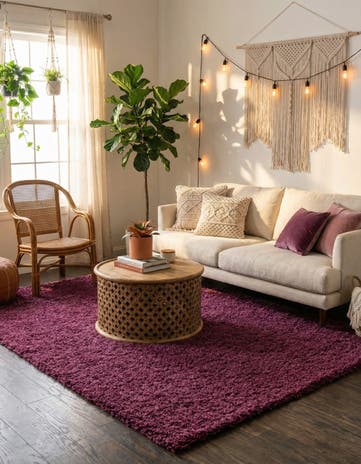 7' 10 x 10' Solid Shag Rug