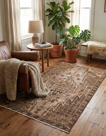 3' 3 x 5' 10 Hand Knotted Ultra Vintage Persian Wool Rug