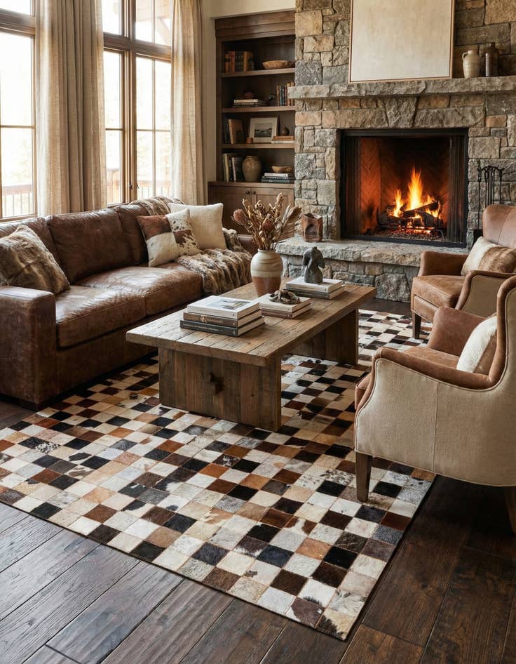 Detail image of  5' x 7' 10 Cowhide Rug