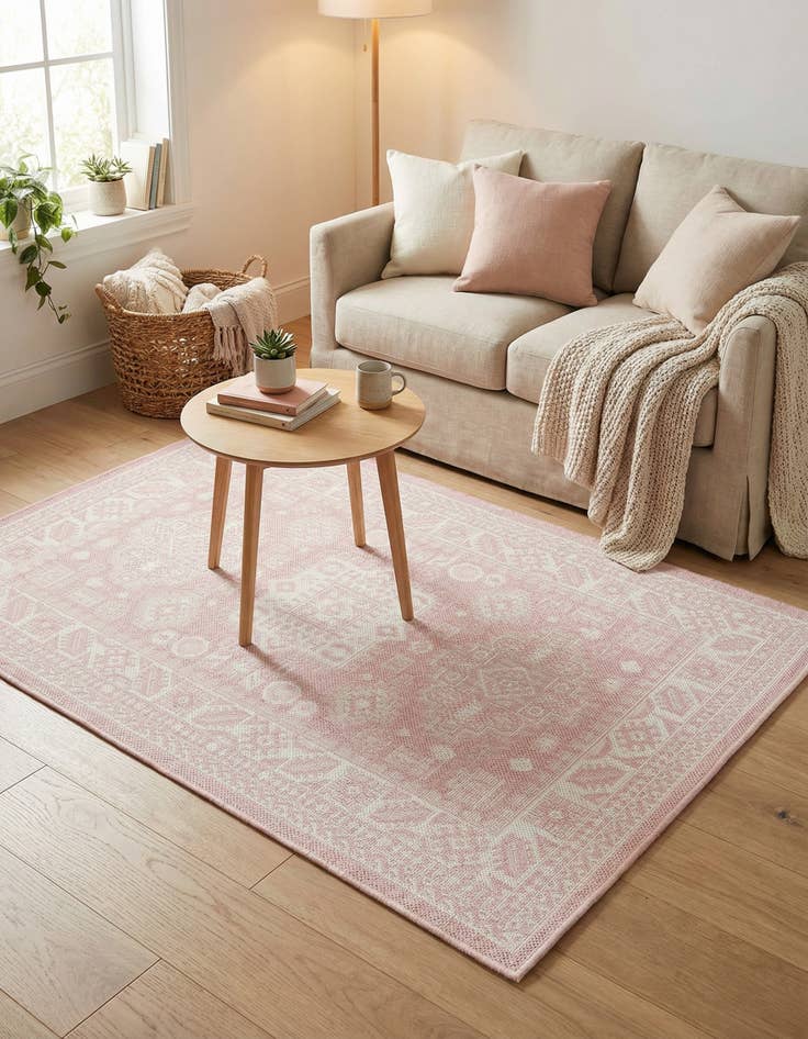 Detail image of 3' x 5' 3  Washable Aztec Indoor / Outdoor Rug