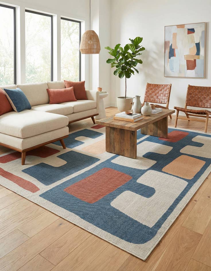 Detail image of 7' 10 x 10'  Washable Baja Indoor / Outdoor Rug