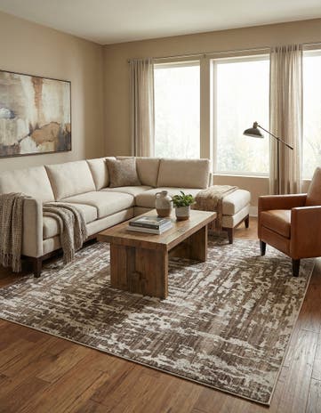 Chocolate Brown Hermitage Square Rug