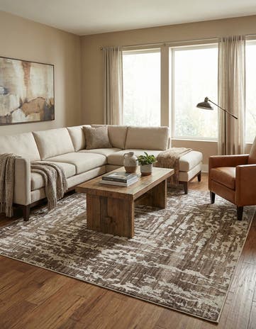 Chocolate Brown Hermitage Square Rug