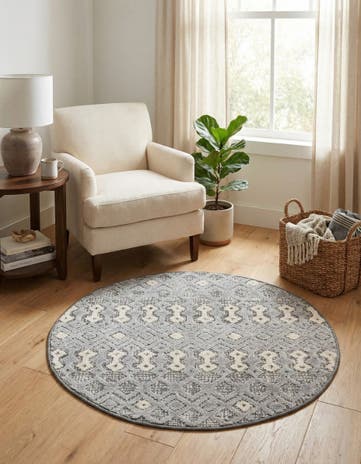 Gray Arlo Round Rug
