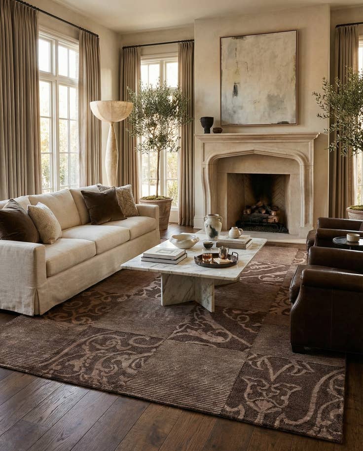 Detail image of 5' 11 x 8' Hand Knotted Darya Wool Rug