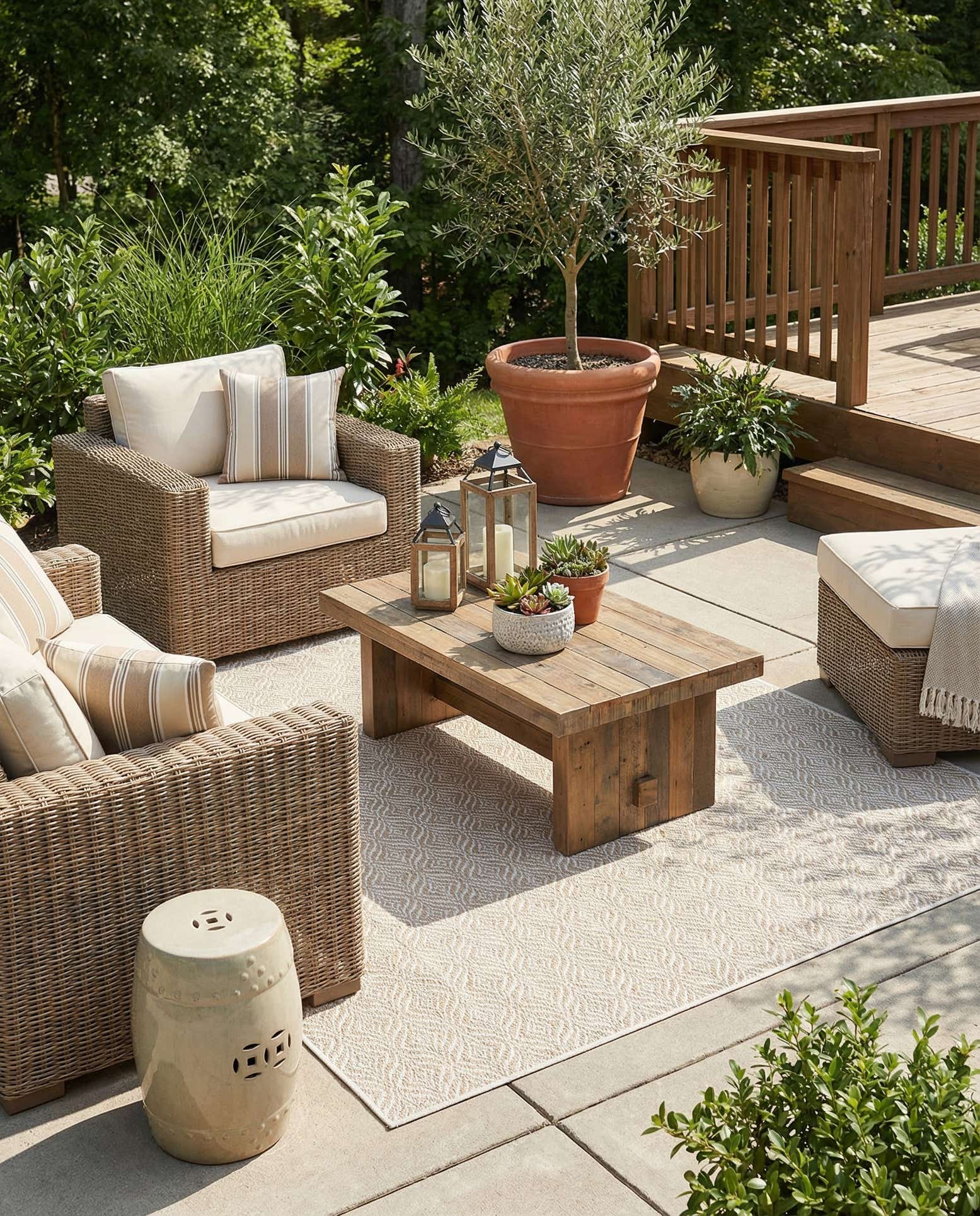 6' x 9' Easy-Clean Trellis Indoor / Outdoor Rug