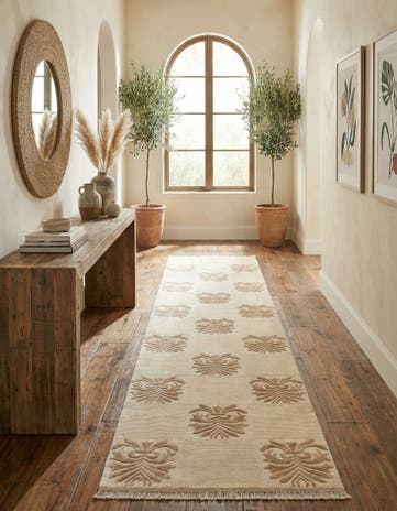 3' 3 x 13' 4 Hand Knotted Darya Wool Runner Rug