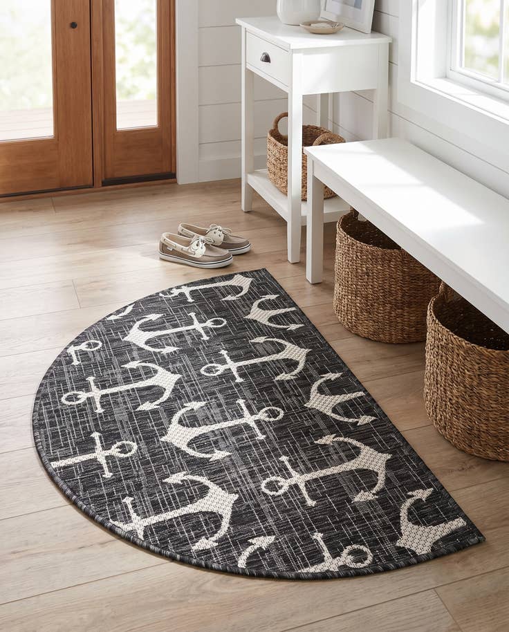 Detail image of 2' 2 x 3' 7 Easy-Clean Coastal Indoor / Outdoor Hearth Rug