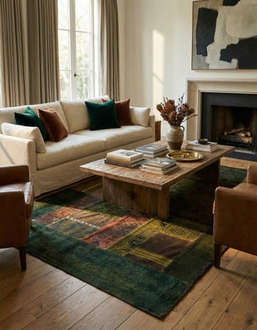 5' 10 x 8' 1 Hand Knotted Ultra Vintage Persian Wool Rug