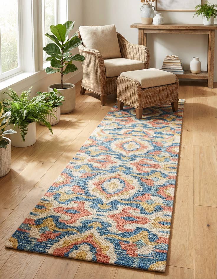 Detail image of 2' x 10'  Washable Belize Indoor / Outdoor Runner Rug