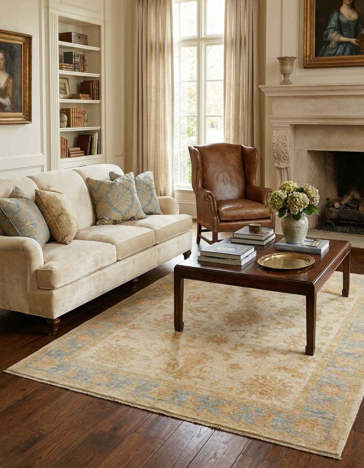 Detail image of 5' 1 x 6' 6 Kaizar Wool Rug