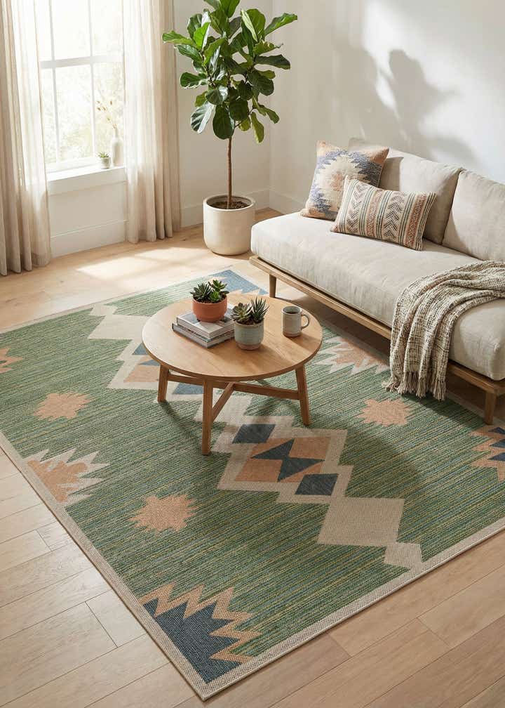 7' 10 x 11' Easy-Clean Baja Indoor / Outdoor Rug