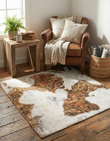 3' x 3' 7 Hand Knotted Ultra Vintage Persian Wool Square Rug