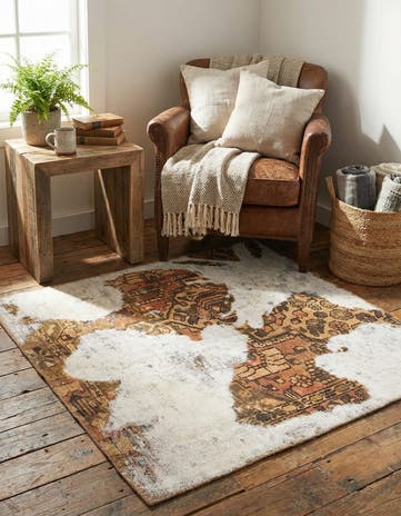 3' x 3' 7 Hand Knotted Ultra Vintage Persian Wool Square Rug