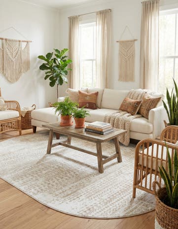 5' 3 x 8' Hermitage Oval Rug