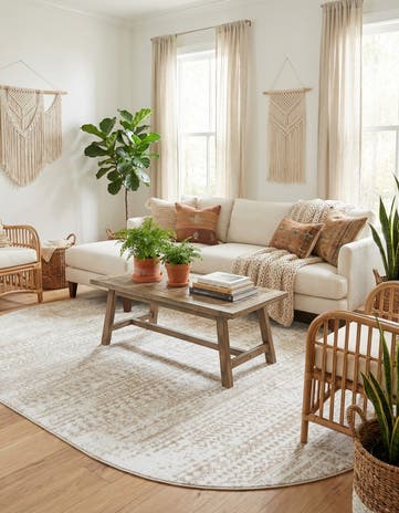 5' 3 x 8' Hermitage Oval Rug