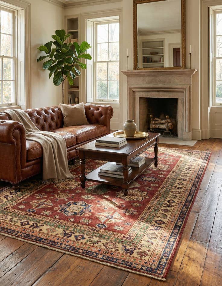 Detail image of 5' 6 x 7' 7  Hand Knotted Kazak Oriental Rug