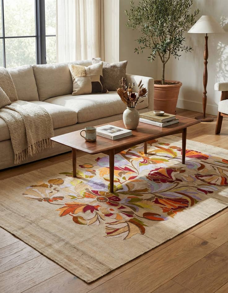 Detail image of 5' 10 x 8' 1  Hand Woven Kilim Modern Rug