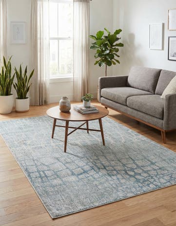 4' x 6' Aqua Rug