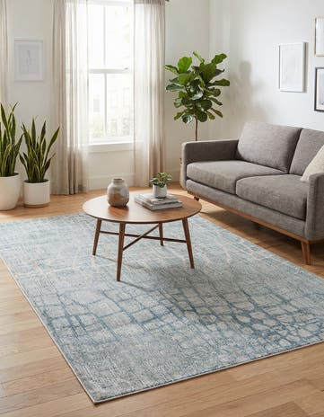 4' x 6' Aqua Rug