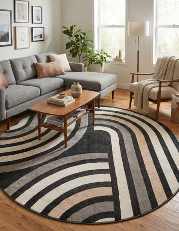 Charcoal Charlotte Round Rug