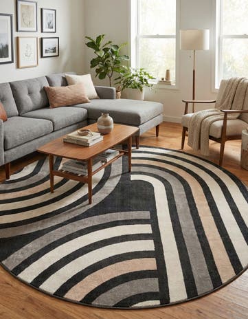 Charcoal Charlotte Round Rug