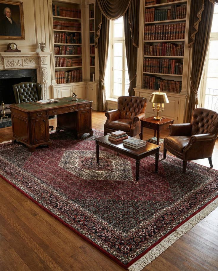 Detail image of 6' 7 x 10' 4 Hand Knotted Bidjar Oriental Wool Rug