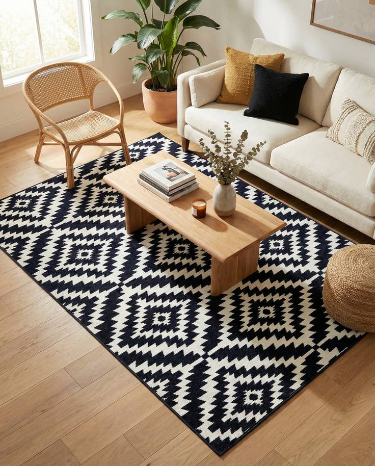 Detail image of 5' x 8' Easy-Clean Sabrina Soto Indoor / Outdoor Rug