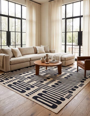 8' 5 x 9' 8 Hand Woven Kilim Modern Wool Rug