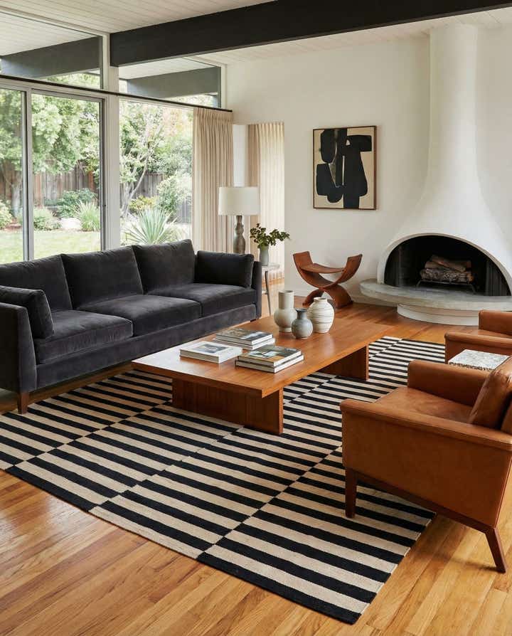 8' 5 x 9' 7 Hand Woven Kilim Modern Wool Rug