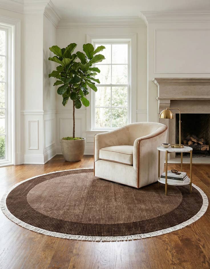Detail image of 6' 7 x 6' 7 Hand Knotted Darya Wool Round Rug