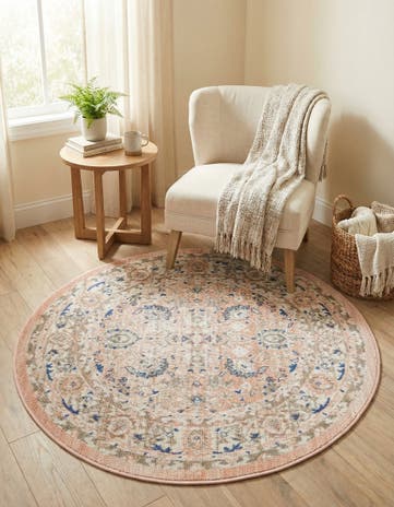 Powder Pink Whitney Round Rug