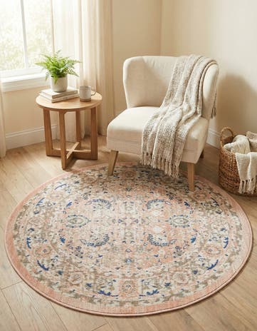 Powder Pink Whitney Round Rug