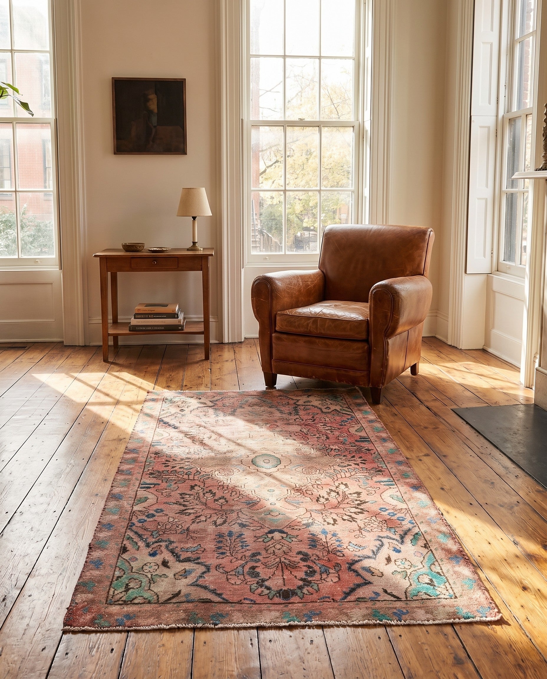 4' x 6' 3 Hand Knotted Ultra Vintage Persian Wool Rug