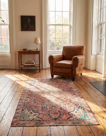 4' x 6' 3 Hand Knotted Ultra Vintage Persian Wool Rug