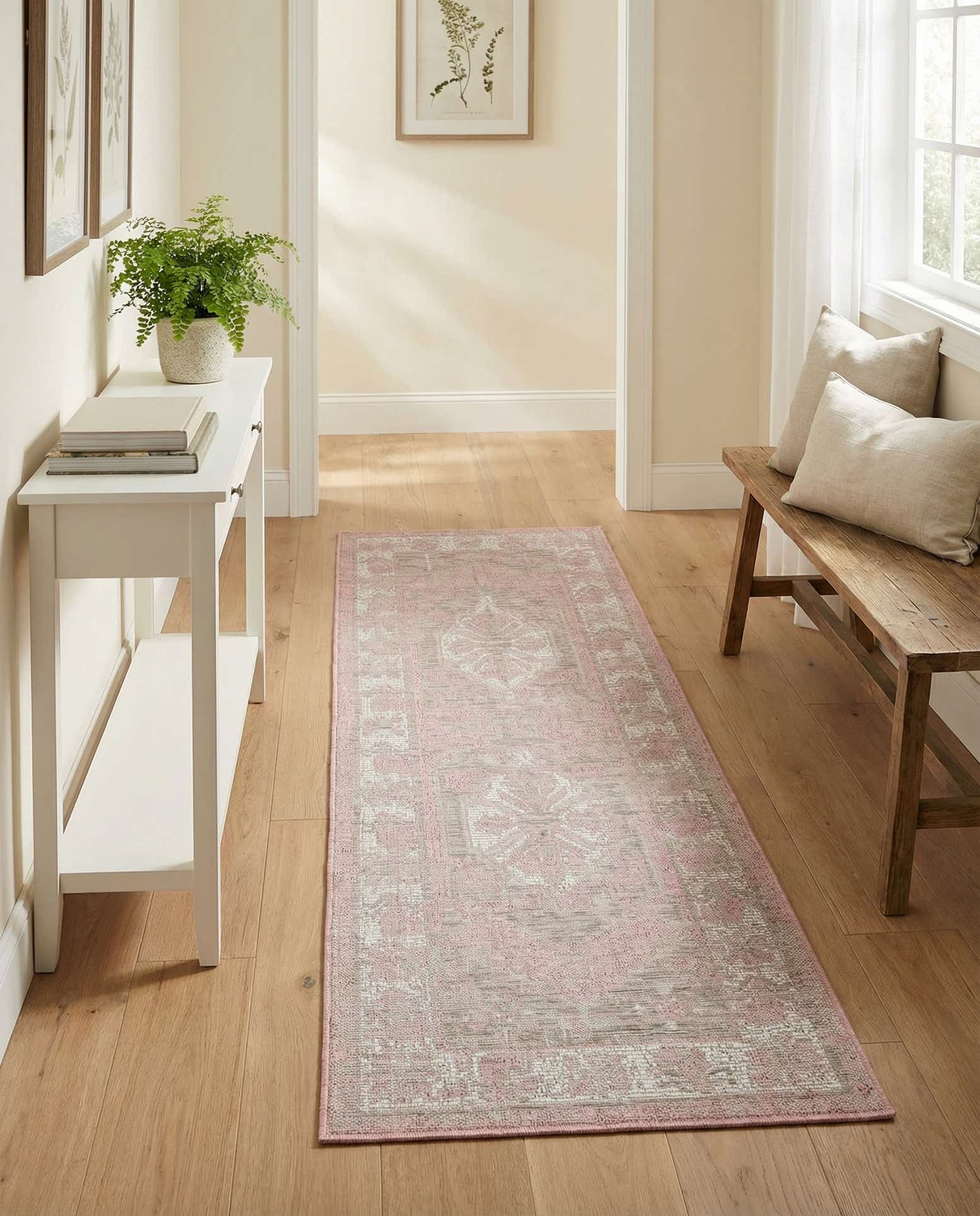 2' x 6' Easy-Clean Traditional Indoor / Outdoor Runner Rug