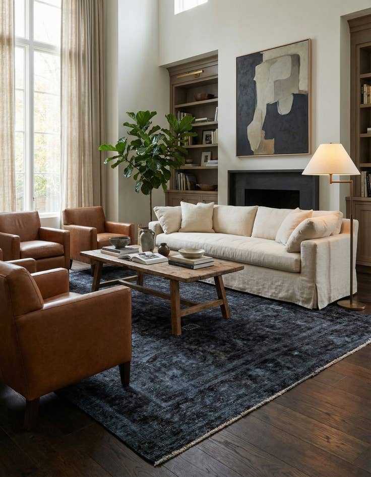 Detail image of 6' 7 x 9' 9  Hand Knotted Ultra Vintage Persian Wool Rug