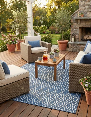 9' x 12' Easy-Clean Jill Zarin Turks and Caicos Indoor / Outdoor Rug
