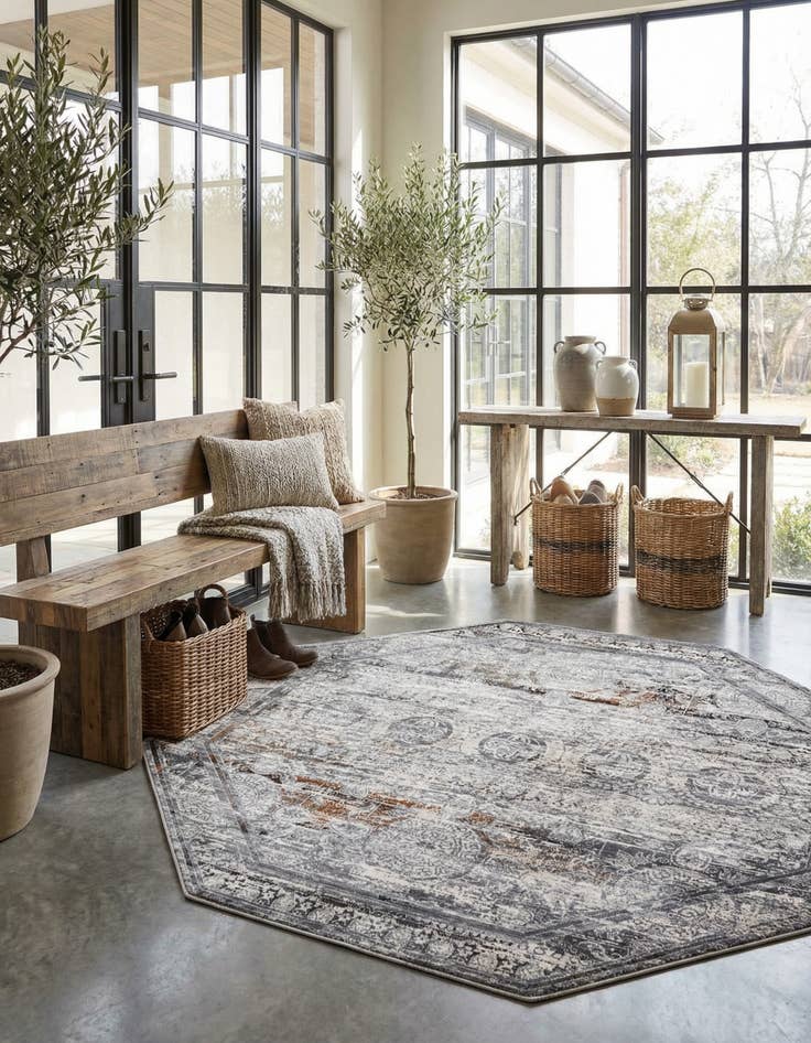 Detail image of 7' 10 x 7' 10 Finsbury Octagon Rug