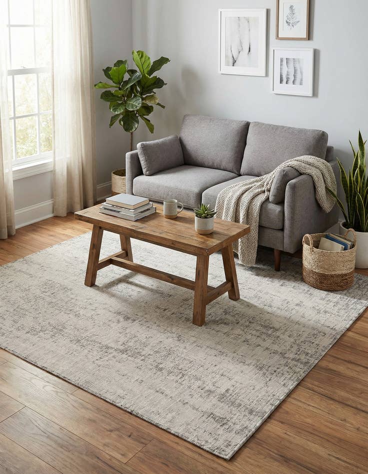 Detail image of  6' x 6'  Washable Modern Indoor / Outdoor Square Rug